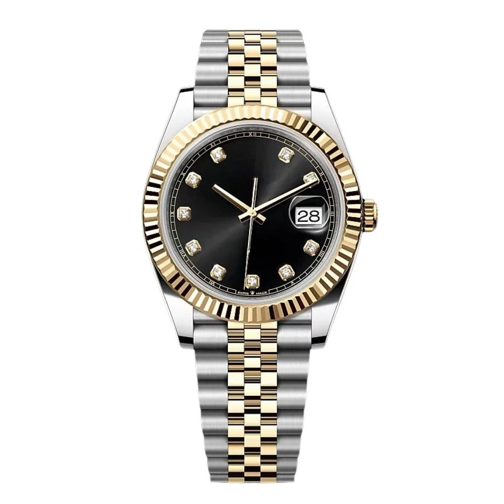 Datejust Black Diamond Dial Gold & Steel 41mm